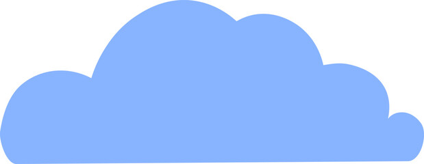 Wall Mural - Cloud icon. Flat style. Weather symbol.