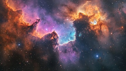 Wall Mural - vibrant nebula galaxy
