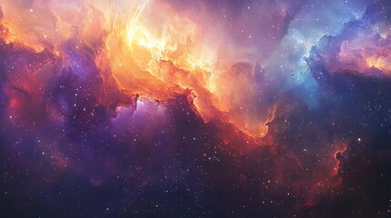 Wall Mural - vibrant nebula galaxy