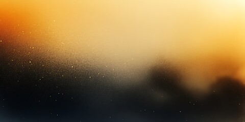 Wall Mural - Grainy gradient background gray brown golden yellow glowing light dark noise texture