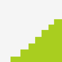 Staircase In Green Colour Graphics