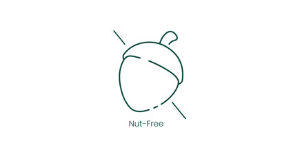 Sticker - Nut Free Certification Vector Illustration Icon