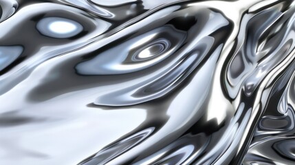 Sticker - Abstract Silver Liquid Texture