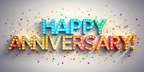 Wall Mural - happy anniversary text