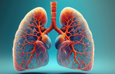 3D model of human lungs.