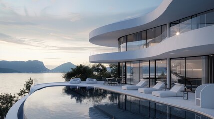 Poster - Modern Villa with Infinity Pool Overlooking the Sea