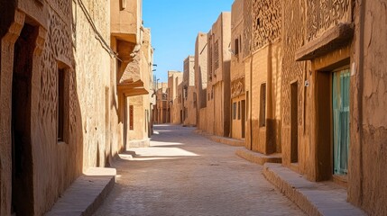 Narrow Street in a Desert Town