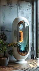 Poster - Futuristic Capsule Interior Design Concept.