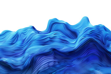 Wall Mural - abstract blue background with smooth lines, futuristic wavy illustration	
