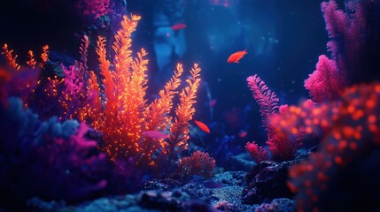 Underwater Algae and coral.