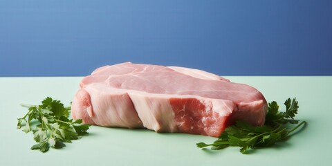 Poster - Raw Pork Chop with Parsley