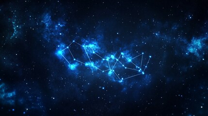 Wall Mural - a stunning view of a constellation illuminated against a starry night sky
