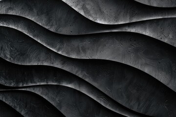 Wall Mural - A close-up shot of a wavy pattern in black and white