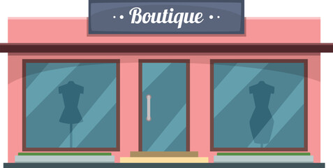 Canvas Print - Boutique building. Fashion store facade. Street shop