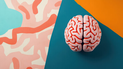 Poster - A human brain visualized alongside an AI-powered neural network