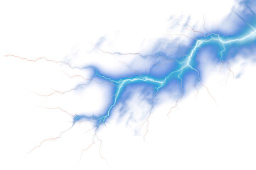 Sticker - PNG  Electric blue lightning storm background