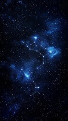 Wall Mural - the night sky filled with shimmering stars and constellations under a deep blue cosmos
