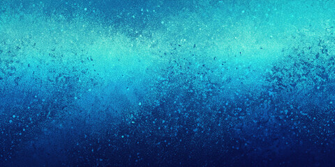 Wall Mural - An abstract gradient from midnight blue to turquoise with a grainy, noise-filled texture.