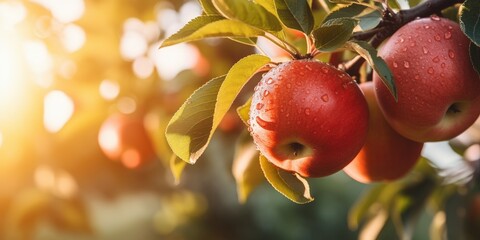 Sticker - Sunlit Apples on a Branch