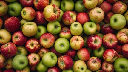 Close-up of red and green apples.