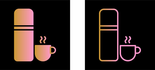 Sticker - Thermos Vector Icon