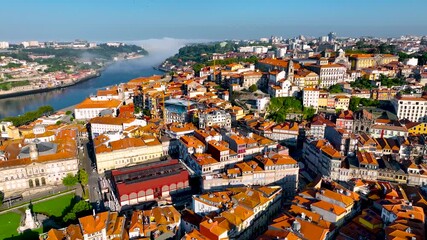 Wall Mural - View of Porto, a coastal city in northwest Portugal known for its stately bridges and port wine production, Europe