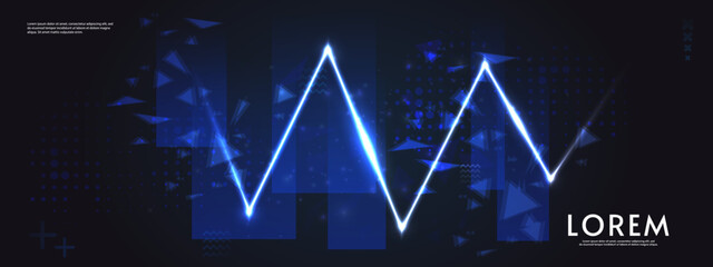 Poster - Aurora element design on dark background. Background aurora template. Bright light. Northern lights. Vector illustration. Design for background, wallpaper, postcard, web, banner, cover.