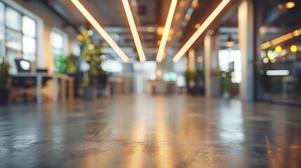 Sticker - Modern Office Interior with Blurred Background