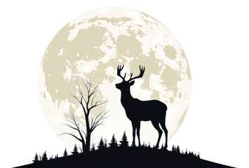 Sticker - PNG Moon silhouette outdoors nature.