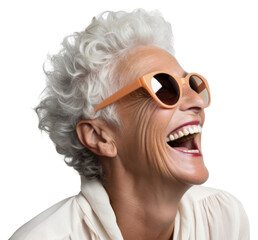 Poster - PNG Sunglasses laughing portrait adult.