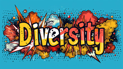 Poster - Diverse writing bursting into a comic book style with vibrant smoke clouds
