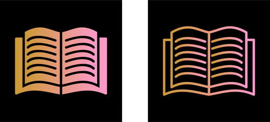 Sticker - Textbook Vector Icon