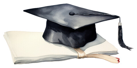 Wall Mural - PNG Graduation certificate paper intelligence.