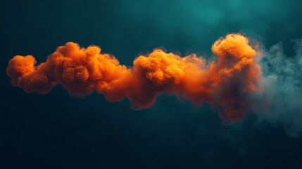 Sticker - A long orange cloud of smoke is billowing out of a fire