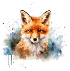 Sticker - PNG Fox wildlife portrait animal.