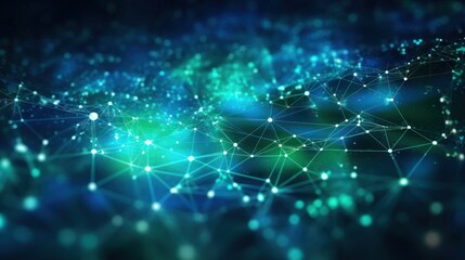 Poster - An abstract representation of a global internet network 