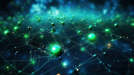 Poster - An abstract representation of a global internet network 