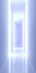 Wall Mural - Abstract Minimalist Neon Light Corridor