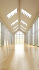 Poster - Modern Room With Skylights And Large Windows