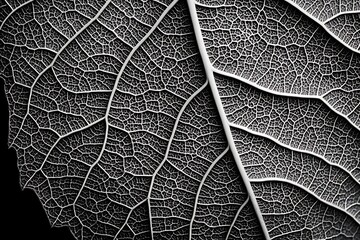 Sticker - leaf on black