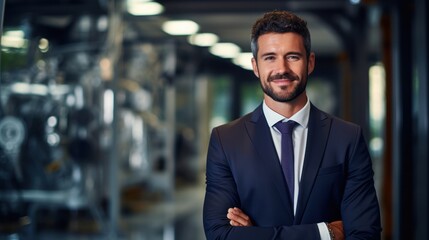 Wall Mural - Confident person with arms crossed standing 