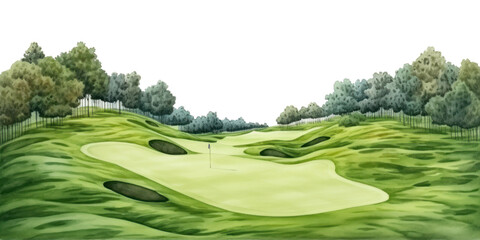 Wall Mural - PNG Golf outdoors nature sports.