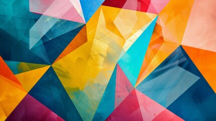 Fototapete - Abstract Math Art Background Vector. Modern Color Block Art Wallpaper. Geometric Marble Gold Style Texture. Cubism Low Poly Background. Perfect for Home Decor, Wall Art, Poster, Invitation and Cover.
