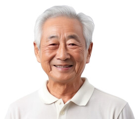 Poster - PNG Portrait smile white background grandparent.