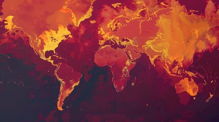 Canvas Print - Create a world map showing the distribution of global natural disasters, including earthquake-prone areas and hurricane paths.