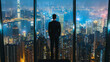 © Tidarat - businessman with cityscape view background