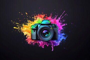 World Photography Day with World Map Background, photographer taking photo. World Photography Day social media banner and instagram banner post design