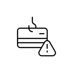 Poster - Phising outline icons, minimalist vector illustration ,simple transparent graphic element .Isolated on white background