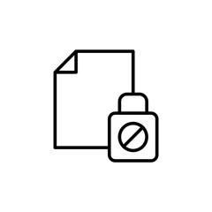 Poster - Blocked file outline icons, minimalist vector illustration ,simple transparent graphic element .Isolated on white background