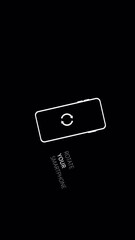Wall Mural - please rotate your phone. turn you smartphone and rotate device screen, phone flip sign, phone rotat